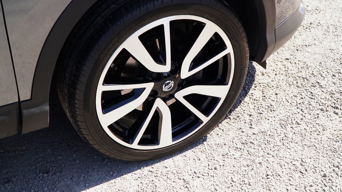 A finished wheel refitted to the car
