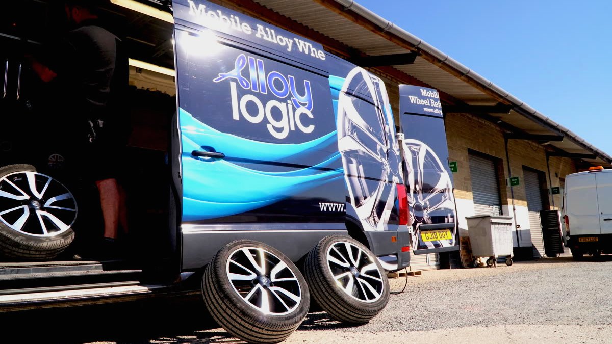 The Alloy Logic van with freshly finished wheels