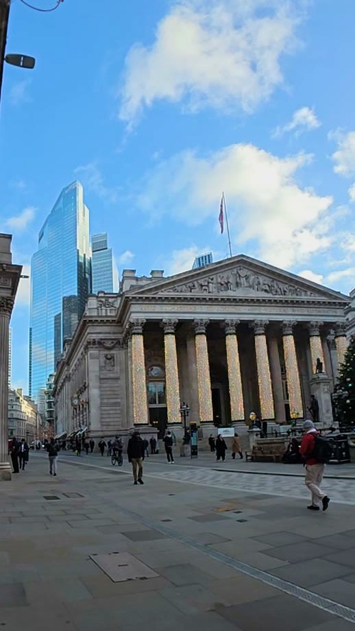 The Royal Exchange in the City of London, where we recorded with Liz