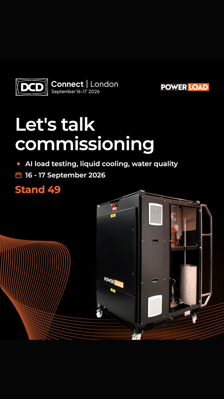 A PowerLoad event graphic about commissioning with the product and stand 49