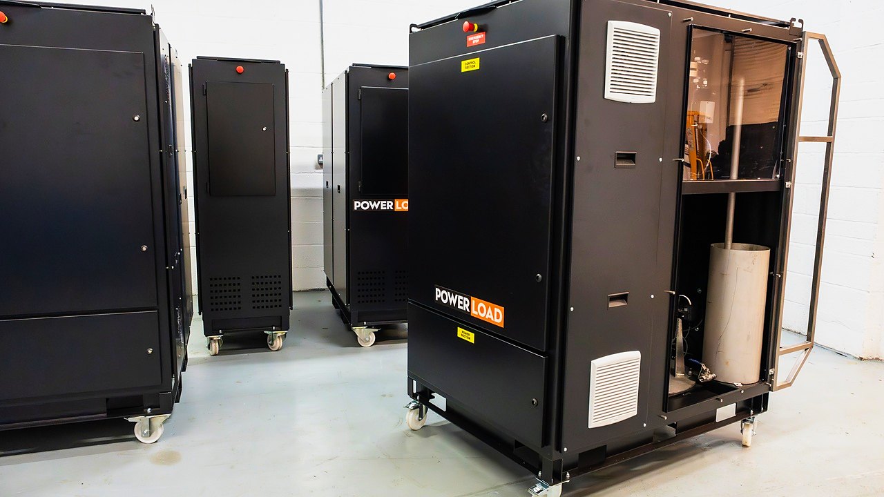 A PowerLoad unit with its door open in the studio