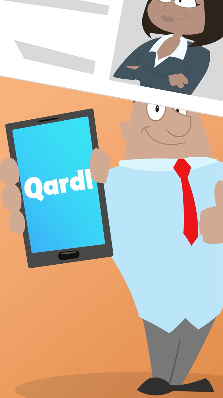 Big Mike holding the Qardl app