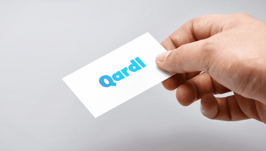 Qard app logo and business card design