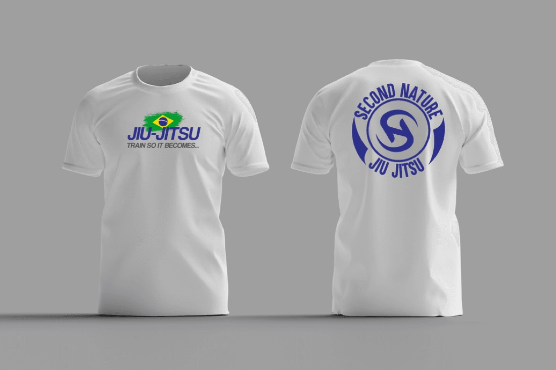 Jiu-jitsu club branded t-shirt design