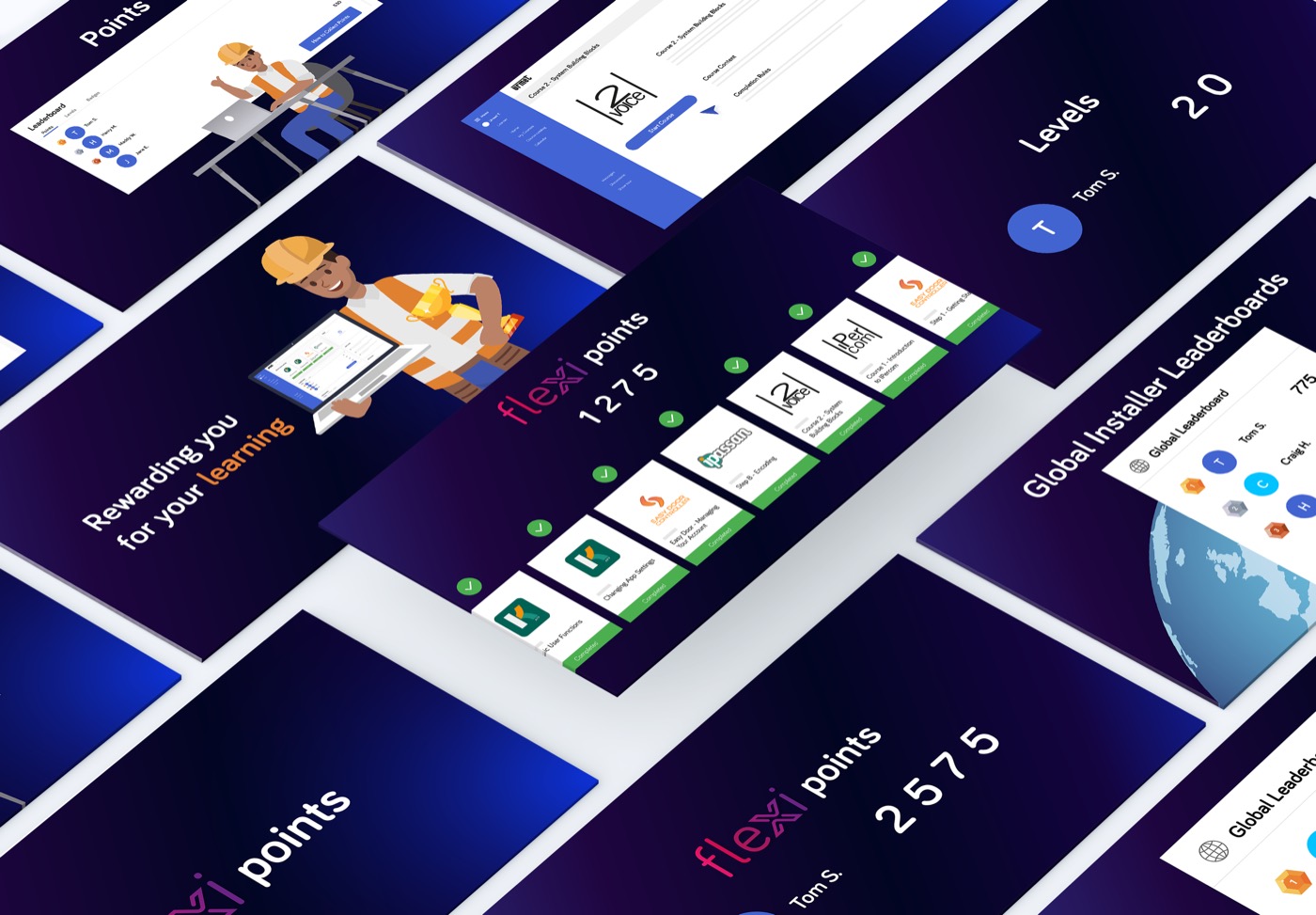 Urmet gamification app interface and motion design