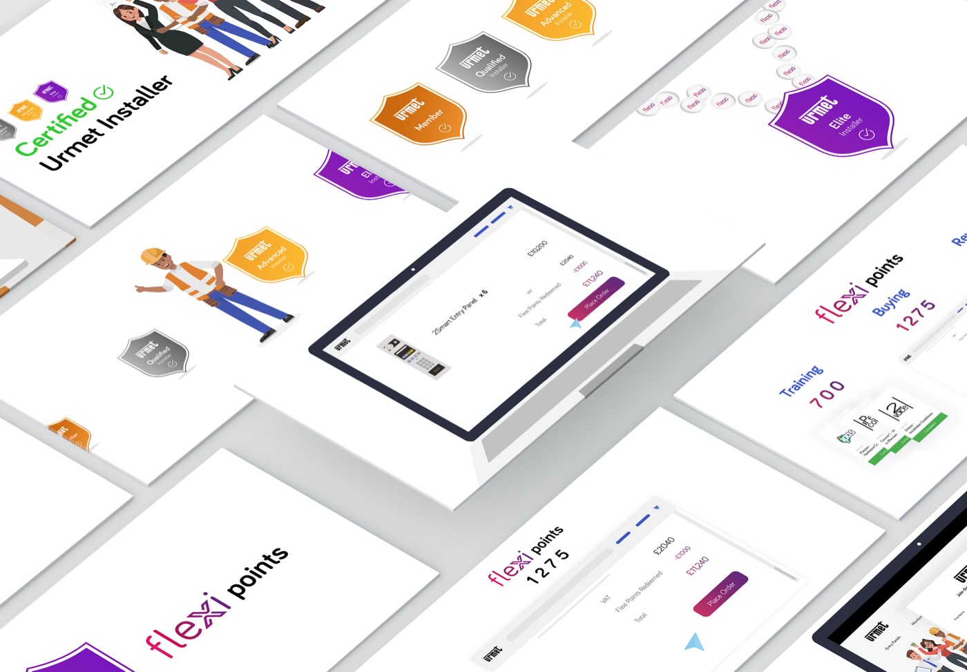 Urmet installer scheme interface and website design