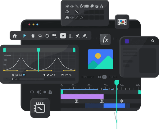 Motion graphics layered preview showing branded captions and on-screen elements built by The Sequence