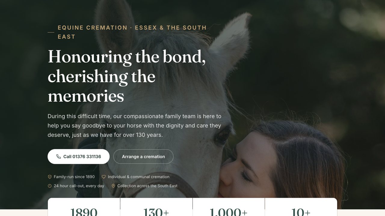 The W. Martin & Son homepage on desktop