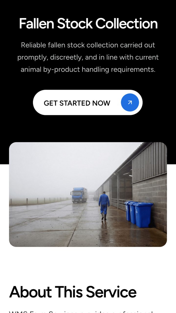 The WMS fallen stock collection page on a phone
