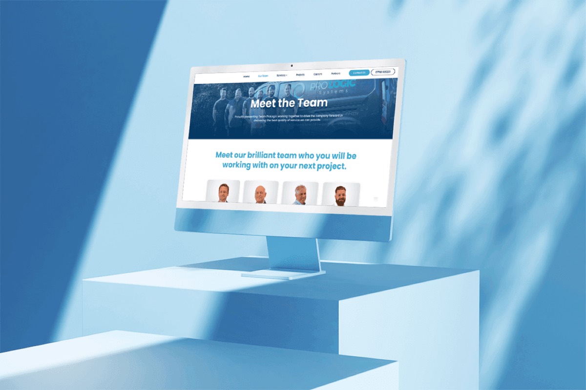 A team and about page website designed by The Sequence
