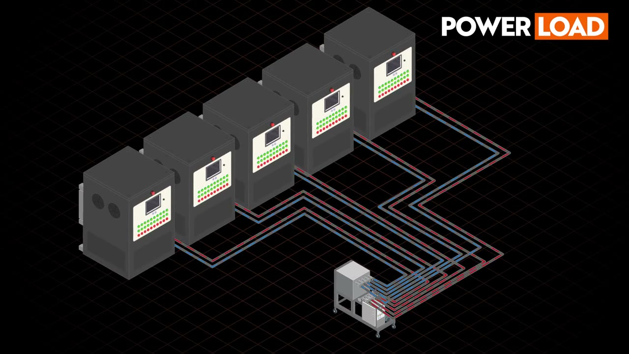 An animated PowerLoad training video on connecting the flushing and refill cart