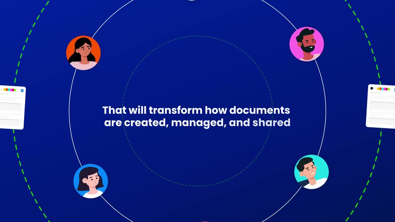 An animated AppFox promo explaining document workflows